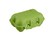 Sustainable egg carton, green