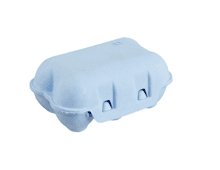 Sustainable egg carton, light blue