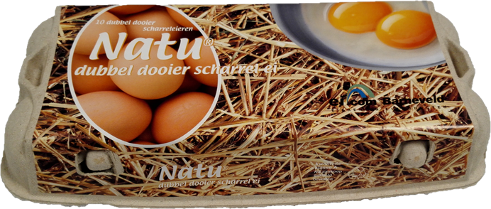 Natu dubbeldooier scharrel ei